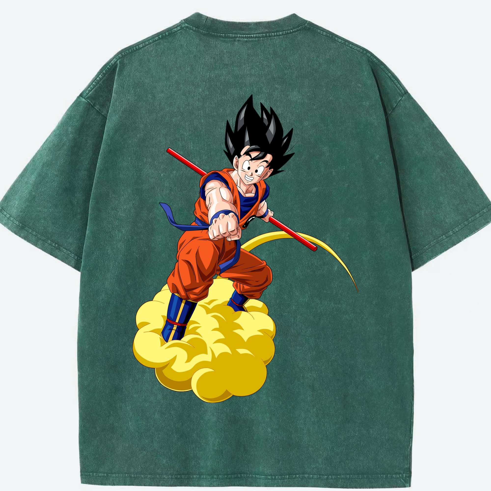 （画像用） ドラゴンボール 孫 悟飯（そんごはん）DRAGON BALL Son Gohan 綿100% ヴィンテージ風 半袖Tシャツ（背面プリント）